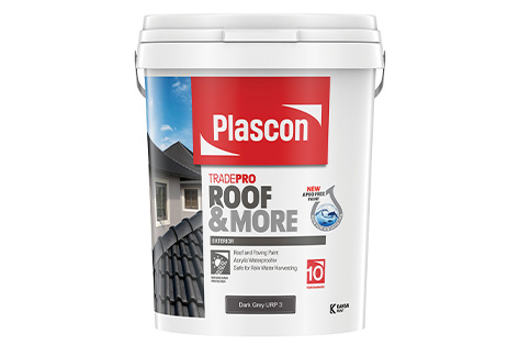 Plasconの新製品である屋根用塗料は、水質保全に取り組んでおります。