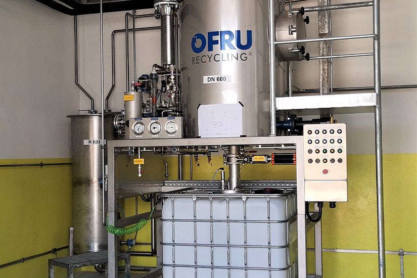 汚れた溶剤の処理を可能にする蒸留装置「OFRU ASC500」